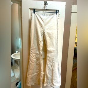 Free People Cream Flare Pants